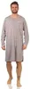 Herren Nachthemd langarm Sleepshirt; Grau M Produktbild-Vorschau 1