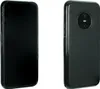 Two views of a black smartphone case, one showing the front and the other showing the back with the camera module. Náhled obrázku produktu
