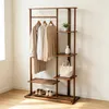 FATIVO Porte-vêtements en bambou, 101x41x171cm, tringle Voir les images du produit 9