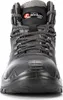 A front view of a black work boot. Produktbild-Vorschau