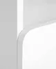 A close-up view of a white furniture corner with a rounded edge. Náhľad obrázku produktu