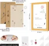 A collage of images showing picture frames, their components, and installation accessories. Produktbild-Vorschau