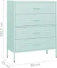vidaXL Komoda z szufladami miętowa zieleń 80x35x101,5 cm Podgląd zdjęcia produktu 10