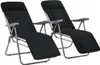 Klappbare Gartenstühle mit Polstern 2 Stk. Schwarz Produktbild-Vorschau 1