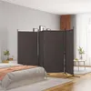 vidaXL 4 ks Paraván hnedý 346x180 cm Látka Náhľad obrázku produktu 2