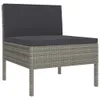 vidaXL 9-tlg. Garten-Lounge-Set mit Auflagen Poly Rattan Produktbild-Vorschau 7