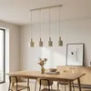 Lindby Hängelampe Ovelia, beige, 4-flammig, Metall, E27 Produktbild-Vorschau 3