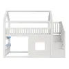 Merax Stapelbed, hoogslaper, 90x200 cm, huisvormig bed met Productafbeelding-voorbeeld 7