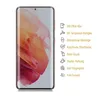 A smartphone screen protector with feature callouts. Produktbild-Vorschau