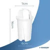 A white water filter cartridge with dimensions indicated by measurement lines and text. Podgląd zdjęcia produktu