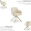 Chaise pivotante en velours Lona avec rembourrage épais - Voir les images du produit 3