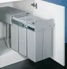 WESCO Vstavaný odpadkový kôš 3x10ltr. 38,5cm hliníková sivá Náhľad obrázku produktu 13