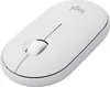 A white Logitech wireless mouse is shown from a slightly elevated angle against a white background. Produktbild-Vorschau
