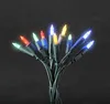 A bunch of colorful LED mini lights tied together against a black background. Produktbild-Vorschau