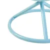 A close-up view of the base of a light blue metal plant stand. Produktbild-Vorschau