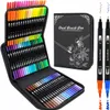 60 Farben Dual Brush Pens – Doppelspitzen-Stifte im Produktbild-Vorschau 1