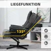 Relaxační křeslo HOMCOM s podnožkou, otočné křeslo, Náhled obrázku produktu 4