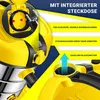 A close-up marketing image of a yellow industrial vacuum cleaner, highlighting its features. Produktbild-Vorschau