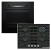 Bosch Herdset Backofen 71L Gas Kochfeld 60cm schwarz 3D Produktbild-Vorschau 2