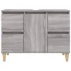 vidaXL Waschbeckenunterschrank Grau Sonoma 80x33x60 cm Produktbild-Vorschau 6