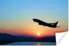 MuchoWow® Poster Aufsteigendes Flugzeug bei klarem Himmel Produktbild-Vorschau 1