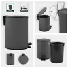 Spirella Treteimer Cannes - dunkelgrau - 3L - Metall - 17 x Produktbild-Vorschau 5