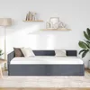 vidaXL Rohový rám postele s čelem tmavě šedý 90 cm x 190 cm Náhled obrázku produktu 3