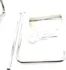 A close-up view of a shower system's components, including a shower head, hose, and part of the shower arm, against a white background. Produktbild-Vorschau