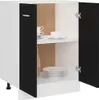 vidaXL Szafka dolna czarna 60x46x81,5 cm materiał Podgląd zdjęcia produktu 3