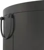 A close-up view of a black metal bucket or fire pit with a handle. Anteprima dell’immagine prodotto