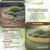Floranica Bordure de Jardin en bois 40 x 200 cm Brun clair Voir les images du produit 4