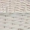 Close-up view of a white wicker basket. Podgląd zdjęcia produktu