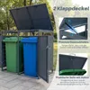 COSTWAY – metalowa szafka na 2 pojemniki na śmieci o Podgląd zdjęcia produktu 5