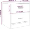 vidaXL Noční stolek Grey Sonoma 40x30x40 cm výrobek ze Náhled obrázku produktu 7