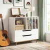 KOMFOTTEU stojak na gramofon z otwartą komorą i 2 Podgląd zdjęcia produktu 3