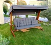 Westmann Balançoire hollywoodienne en bois d'iroko Luna Voir les images du produit 4