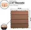 WPC Fliesen 30 x 30 cm Braun 1-5 qm Terrassenfliesen - Produktbild-Vorschau 6