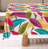PVC Tischdecke SIENNA Blätter bunt Wachstuch - Breite & Produktbild-Vorschau 1