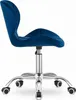 Blauer Bürostuhl mit Samtbezug AVOLA VELVET Produktbild-Vorschau 5