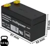 Multipower Batterie au plomb MP1,2-12 Pb 12V 1,2Ah VdS Voir les images du produit 2