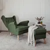 Idohome - Gepolsterter Ohrensessel CLASSIC mit Hocker, Produktbild-Vorschau 2