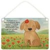Mr. & Mrs. Panda Holzschild Hund Dame Design DIN A6 - Weiß Produktbild-Vorschau 1