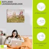 ARTland Leinwandbild Stockrosen am Meer Größe: 40x30 cm Produktbild-Vorschau 3