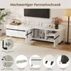 Merax TV skříňka 180x40x49 cm se 4 skříňkami a 8 kovovými Náhled obrázku produktu 4