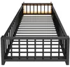 Lit bébé 90x200 cm avec éclairage LED et espace de Voir les images du produit 12