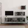4-tlg. TV-Schrank-Set Grau Sonoma Holzwerkstoff Produktbild-Vorschau 3