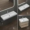 doporro Vasque à Poser 60cm Lavabo Suspendu Blanc Voir les images du produit 4