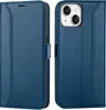 A blue flip case for an iPhone 14 is shown from the front and back. Anteprima dell’immagine prodotto