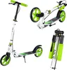 A white and green scooter is shown from multiple angles against a white background. Voir les images du produit