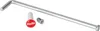 A silver metal rod with an L-shaped handle, a small red and white circular logo with the word "Hailo" on it, and a silver screw are arranged on a white background. Voir les images du produit